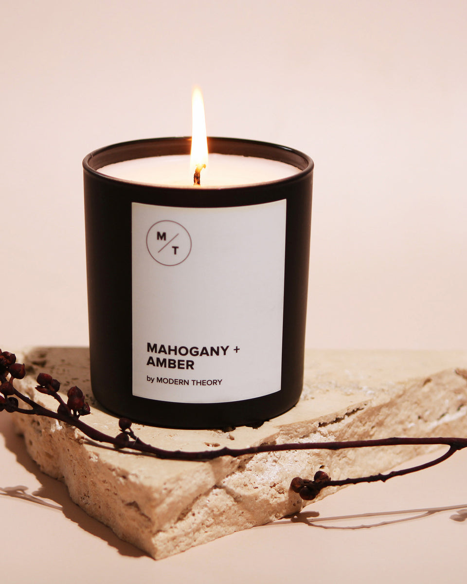 Teakwood and Mahogany Amber Jar Candle – My Store